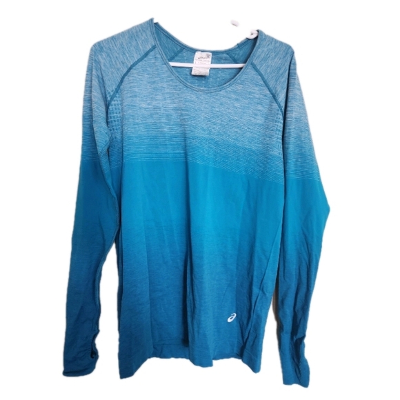 Asics Tops - Asics NWT Blue Seamless Long Sleeve Top Size Large